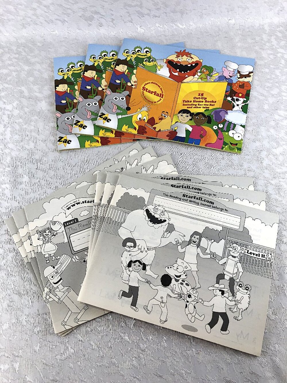 Starfall Reading & Writing Journals Level 1&2 + Take Home Books 3-Set Bundle NEW